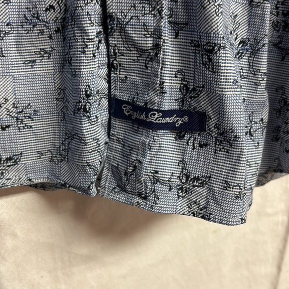 English Laundry Men’s Blue Checkered and Ivy Dress Shirt Size US 17 36/37 - Picture 7 of 9